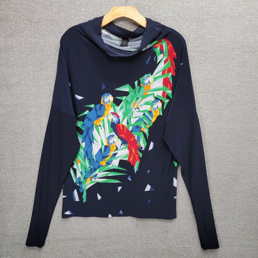NORMA KAMALI PARROT PRINT TOP, SIZE S0 - Picture 1 of 8